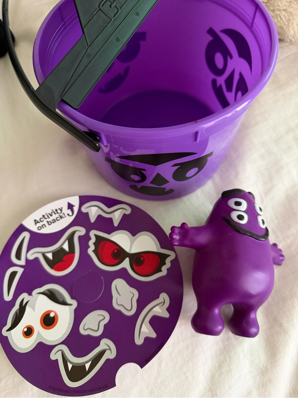 McDonald's Cactus Jack Grimace & Purple Monster Halloween Trick-or-Treat Bucket